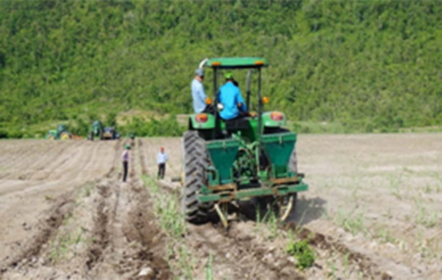  Áp dụng cơ giới hóa và tưới hữu hiệu là những mục tiêu quan trọng trong công tác khuyến nông. Ảnh: Hmuan
