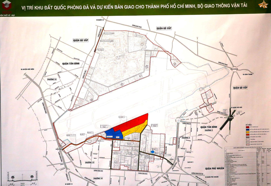 Vị trí khu đất quốc phòng đã và dự kiến bàn giao cho TP.HCM, Bộ Giao thông vận tải Vị trí khu đất quốc phòng đã và dự kiến bàn giao cho TP.HCM, Bộ Giao thông vận tải