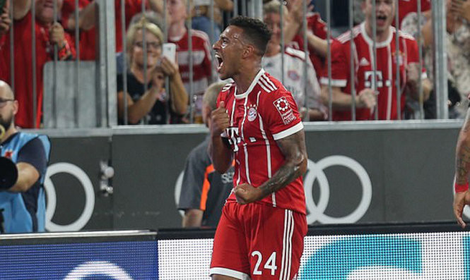 Corentin Tolisso ăn mừng bàn nâng tỉ số lên 2-0 cho B.M. Ảnh: GETTY IMAGES Corentin Tolisso ăn mừng bàn nâng tỉ số lên 2-0 cho B.M. Ảnh: GETTY IMAGES