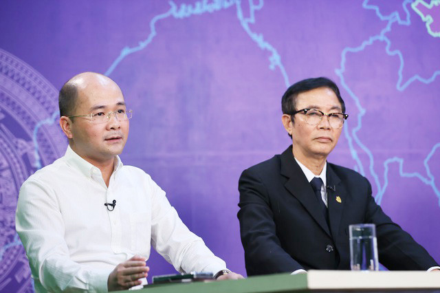 Phó Tổng Giám đốc VNPT Vinaphone Nguyễn Trọng Nghĩa (trái): Trong môi trường mạng nếu lướt nhầm ngón tay, chúng ta đã có rủi ro lớn rồi. Ảnh: VGP/Nhật Bắc