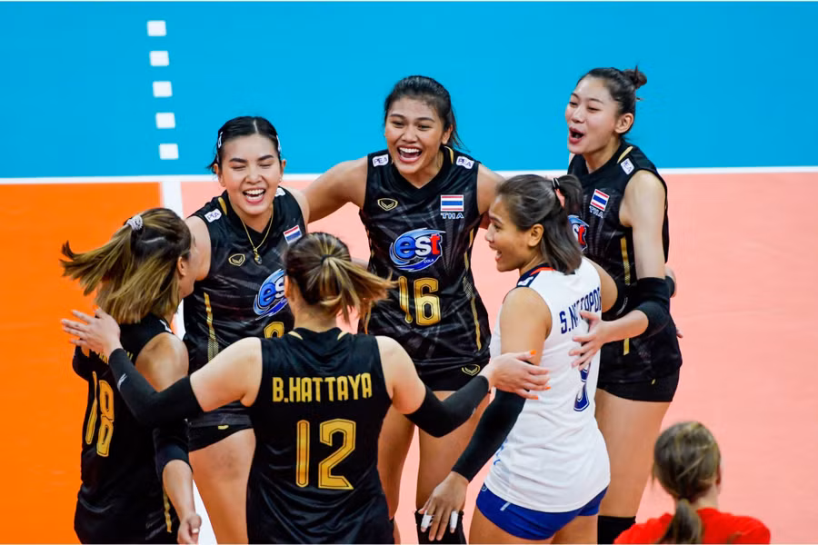 Tuyển nữ bóng chuyền Thái Lan thể hiện phong độ ấn tượng ở giải vô địch thế giới. Ảnh: VOLLEYBALL WORLD