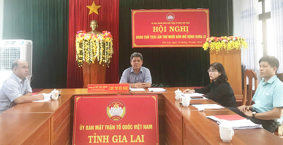 Quang cảnh Hội nghị tại điểm cầu tỉnh Gia Lai. Ảnh: Ngọc Anh