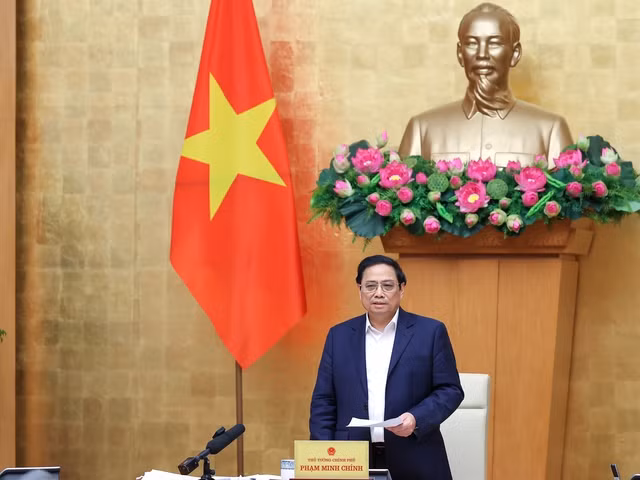  Thủ tướng phát biểu khai mạc phiên họp Chính phủ thường kỳ tháng 10-2022 - Ảnh: VGP/Nhật Bắc