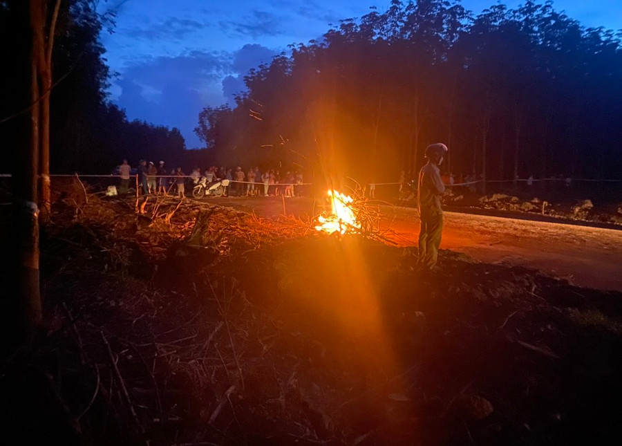 Hiện trường vụ án mạng. Ảnh: H.G.