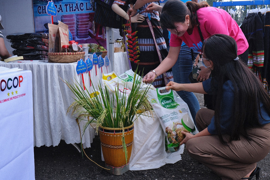 Gạo Phú Thiện là sản phẩm khởi nghiệp tiêu biểu của hội viên phụ nữ huyện Phú Thiện. Ảnh Minh Châu 