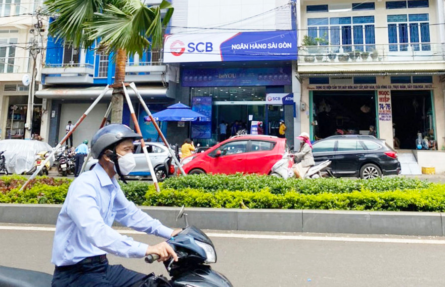 Ngân hàng Thương mại Cổ phần Sài Gòn-Chi nhánh Gia Lai. Ảnh: Sơn Ca