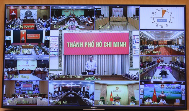 Các địa phương tham dự qua hình thức trực tuyến - Ảnh: VGP/Nhật Bắc Các địa phương tham dự qua hình thức trực tuyến - Ảnh: VGP/Nhật Bắc
