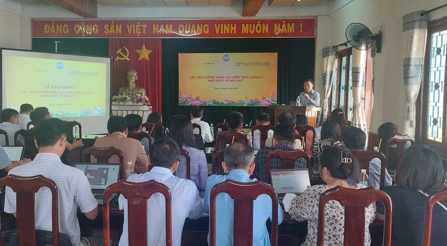 Quang cảnh lớp bồi dưỡng. Ảnh: Trần Đức