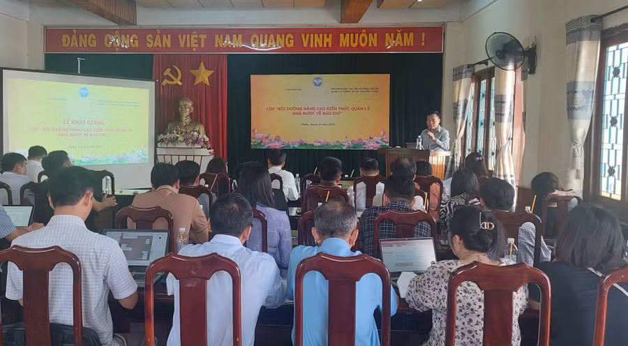 Quang cảnh lớp bồi dưỡng. Ảnh: Trần Đức