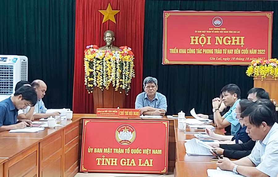 Quang cảnh hội nghị tại điểm cầu tỉnh Gia Lai. Ảnh: Ngọc Anh Quang cảnh hội nghị. Ảnh: Ngọc Anh