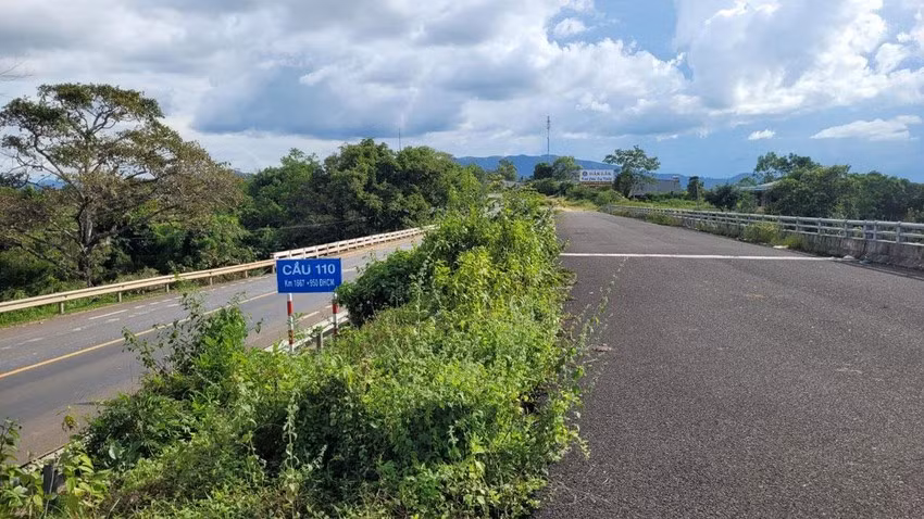 Cầu 110 ở địa phận tỉnh Gia Lai đã hoàn thiện. Ảnh: VŨ LONG