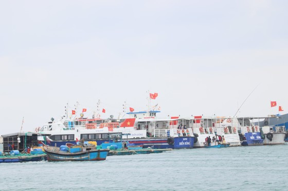 Tàu super Biển Đông neo đậu cách xa vũng tàu thuyền vì biển động