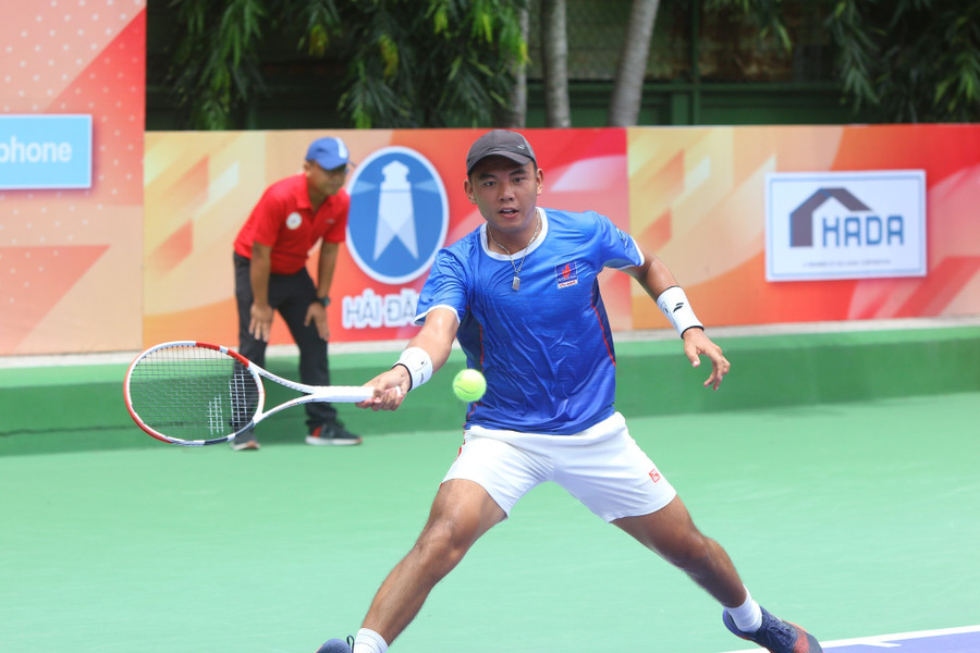 Tay vợt số 1 Việt Nam tiếp tục thăng hoa trên bảng xếp hạng ATP sau khi vào chung kết giải M25 Tây Ninh. Ảnh: VTF