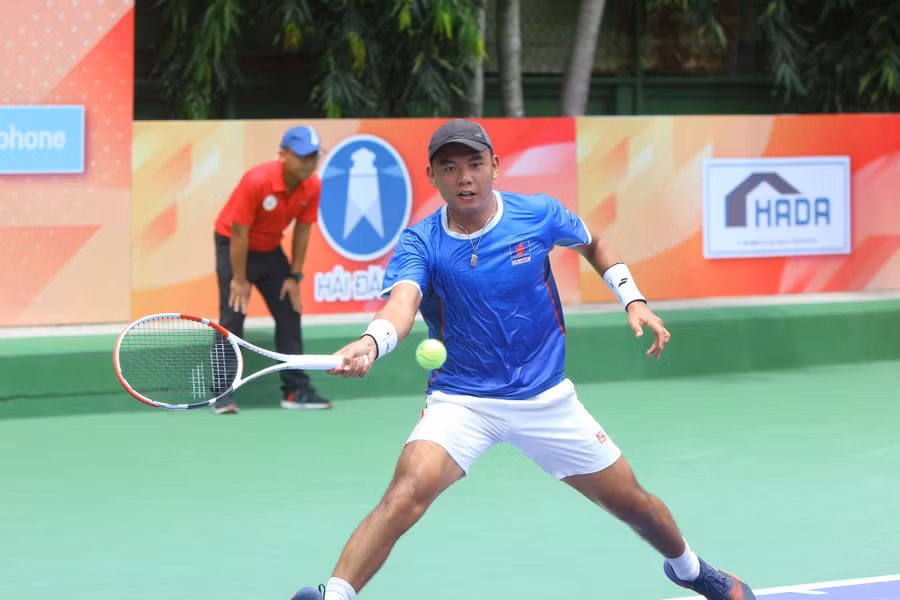 Tay vợt số 1 Việt Nam tiếp tục thăng hoa trên bảng xếp hạng ATP sau khi vào chung kết giải M25 Tây Ninh. Ảnh: VTF