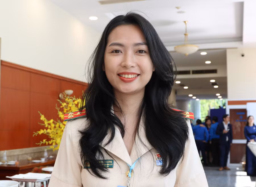 Thượng úy Võ Thị Bích Phương. Ảnh: NVCC