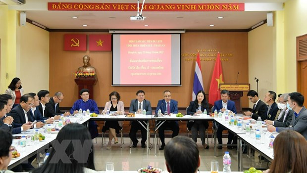 Hội thảo xúc tiến du lịch tỉnh Thừa Thiên-Huế tại Thái Lan. Ảnh: Huy Tiến/TTXVN