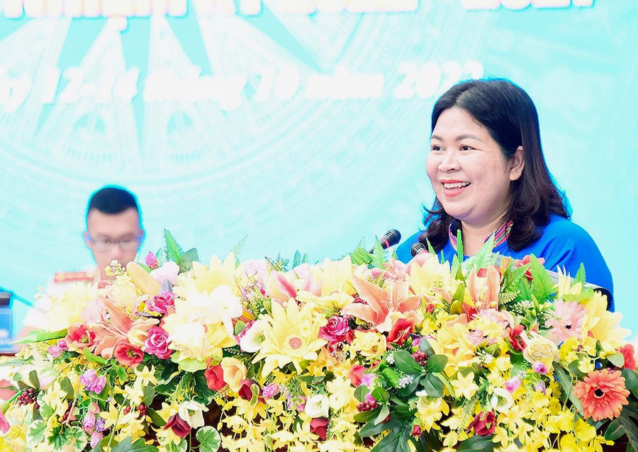 Đồng chí Hà Thị Giang Thảo tái cử chức Bí thư Tỉnh Đoàn khóa XV. Ảnh: Đức Thụy