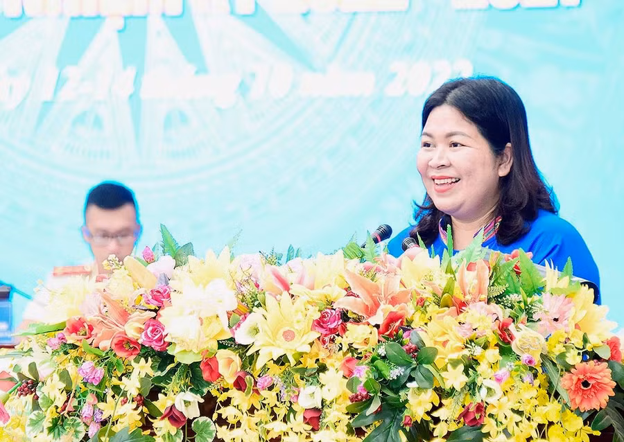 Đồng chí Hà Thị Giang Thảo tái cử chức Bí thư Tỉnh Đoàn khóa XV. Ảnh: Đức Thụy