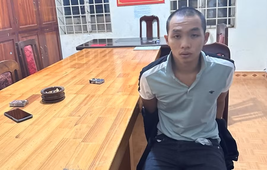 K' Duy tại Công an H. Đức Trọng. Ảnh: Công an cung cấp