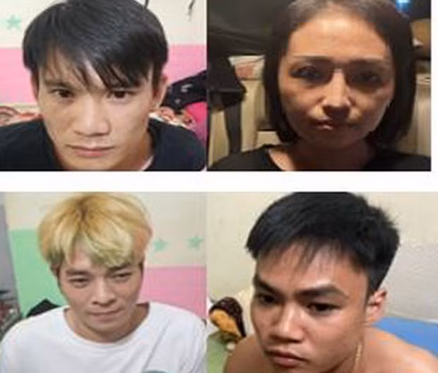 Các đối tượng thực hiện vụ cướp tài sản. (Nguồn: Công an thành phố Hà Nội)