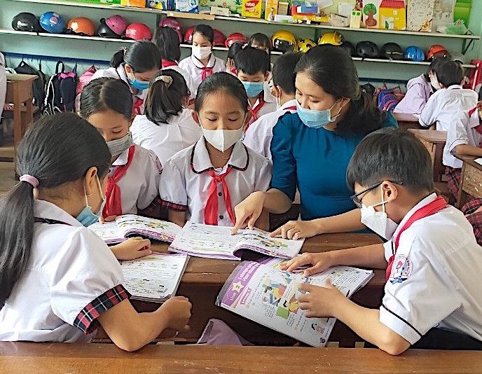 Gia Lai phấn đấu đến năm 2025 có ít nhất 50% học sinh lớp 1, lớp 2 được học Tiếng Anh tự chọn theo Chương trình giáo dục phổ thông 2018. Ảnh Mộc Trà