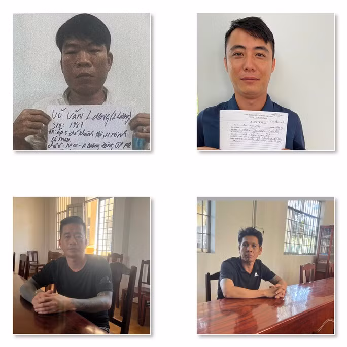 Các bị can Võ Văn Lượng, Bùi Đức Ngọc, Nguyễn Văn Thái, Nguyễn Quốc Vinh