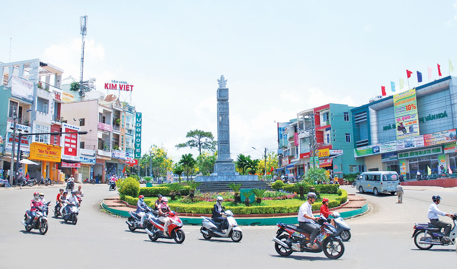 Ngã ba Diệp Kính, TP. Pleiku. Ảnh: Ngọc Thu