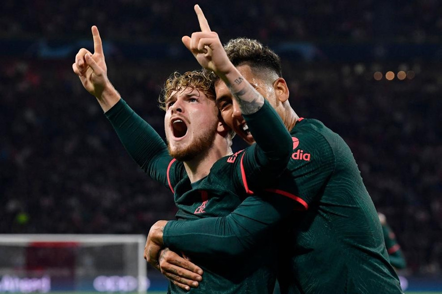 Liverpool giành tấm vé còn lại ở bảng A, cùng Napoli vào vòng 1/8. Ảnh: UEFA Liverpool giành tấm vé còn lại ở bảng A, cùng Napoli vào vòng 1/8. Ảnh: UEFA