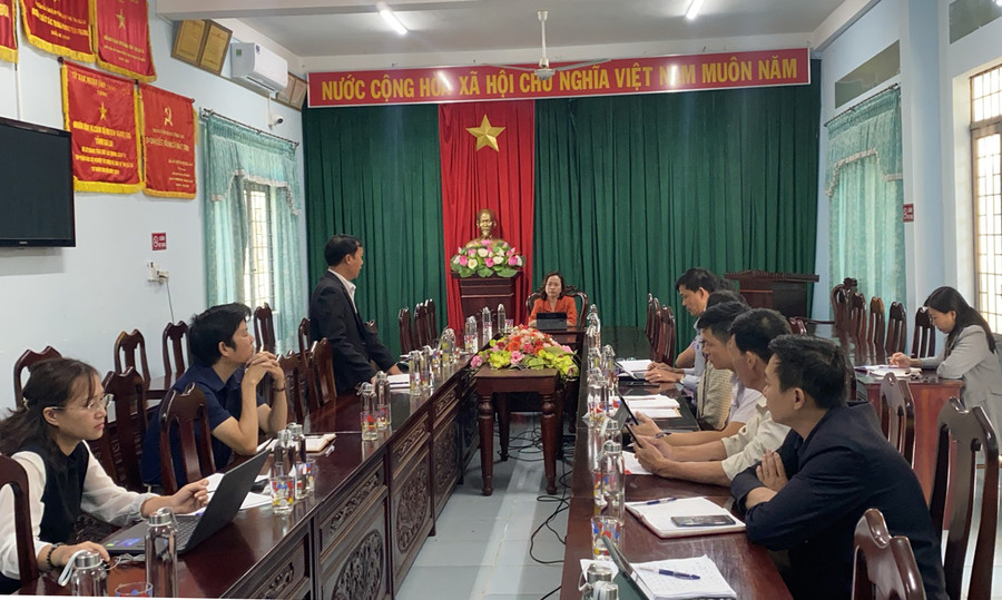 Quang cảnh cuộc họp triển khai Giải Việt dã “Chinh phục đỉnh Pyầu” lần thứ I, năm 2022. Ảnh: Nguyễn Kim