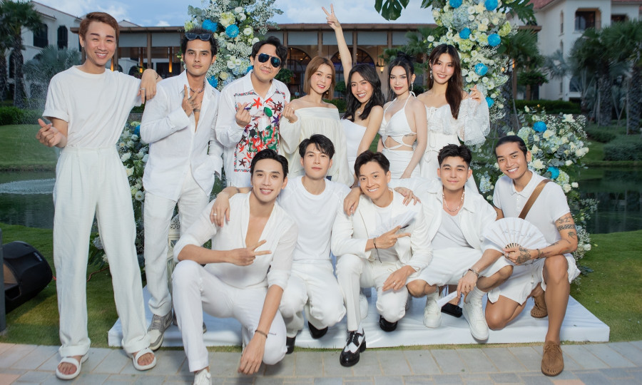 Dàn sao Việt đến dự đám cưới Diệu Nhi trước một ngày. Ảnh: NSCC