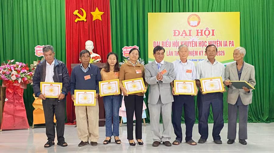  Khen thưởng tập thể Và cá nhân tiêu biểu tại Đại hội. Ảnh: Mai Linh