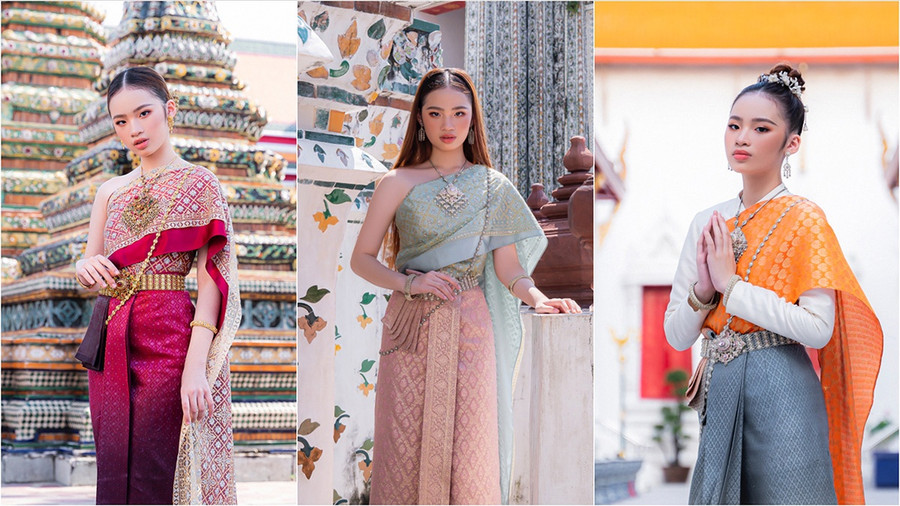 Bảo Hà chụp ảnh giữa nắng gắt đến cháy da khi hóa thân thành công chúa Thái Lan. Ảnh: NSCC