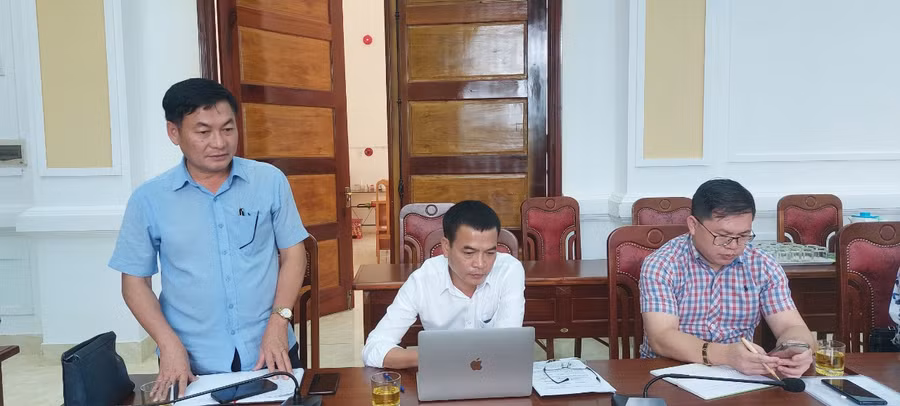 Tổng Biên tập Báo Gia Lai phát biểu tại buổi làm việc. Ảnh: Vĩnh Hoàng