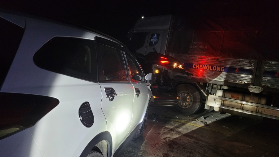 Hiện trường vụ tai nạn giao thông. Ảnh: Hải Phong