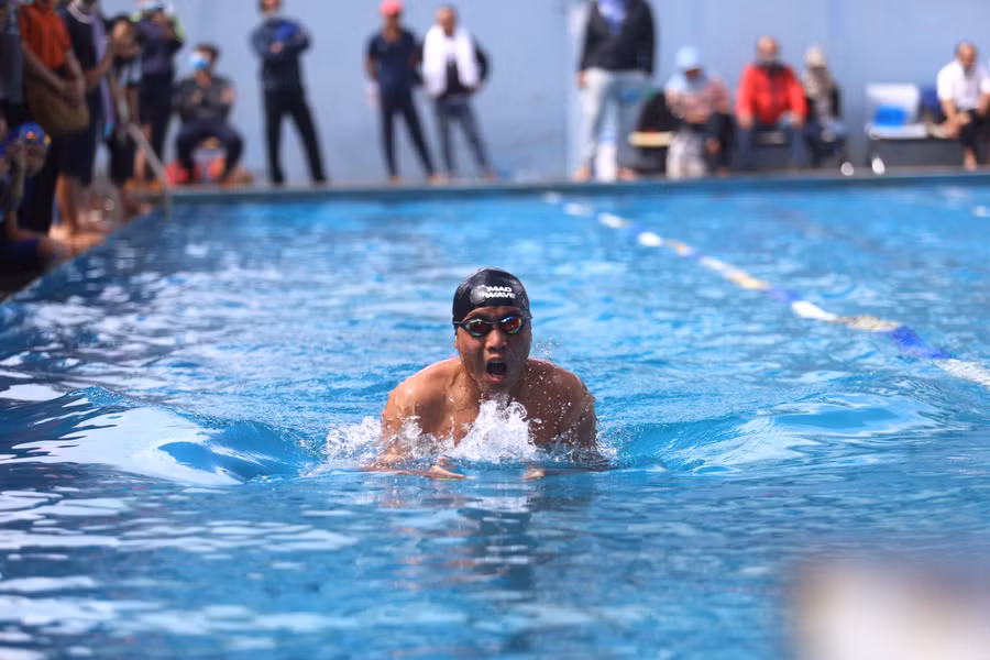 Các VĐV sẽ tranh tài ở 5 nội dung với các tư thế bơi tự do và bơi ếch Ảnh Văn Ngọc