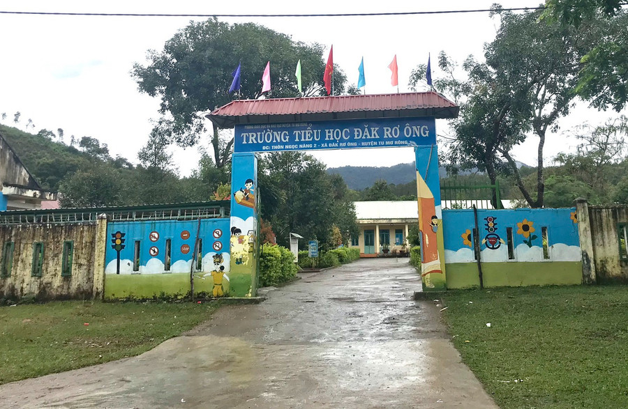 Trường Tiểu học Đăk Rơ Ông - nơi ông Hào từng giữ chức hiệu trưởng. Ảnh: CTV