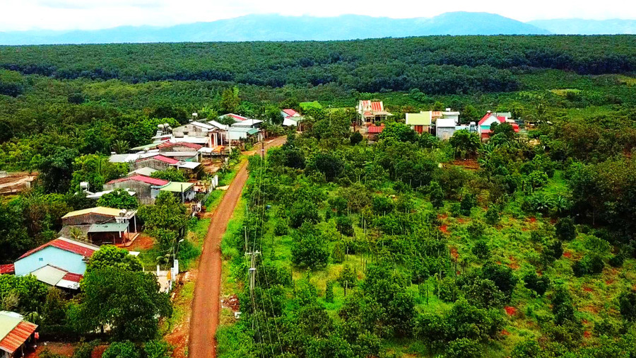 Một góc làng Biă, xã Ia Chía, huyện Ia Grai. Ảnh: Hùng Hoa Lư