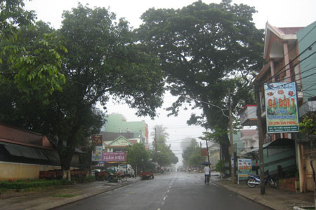Đường Trần Quang Khải- TP.Pleiku. Ảnh: Hà Duy Đường Trần Quang Khải- TP.Pleiku. Ảnh: Hà Duy
