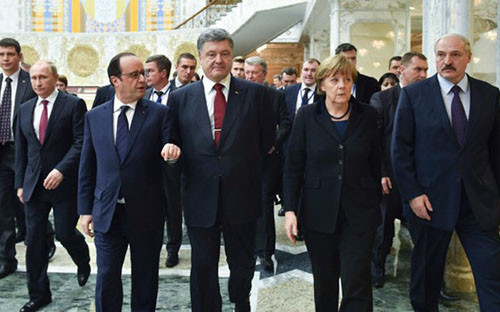 Các nhà lãnh đạo cấp cao tham dự hội đàm Minsk (Ảnh: Reuters) Các nhà lãnh đạo cấp cao tham dự hội đàm Minsk (Ảnh: Reuters)