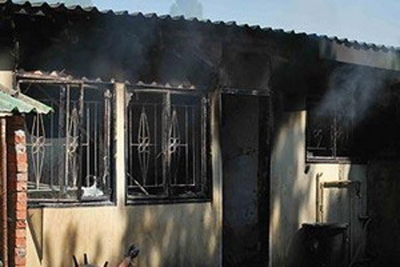 Trại mồ côi xác xơ sau hỏa hoạn.