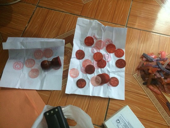 Tang vật thu giữ. Tang vật thu giữ.
