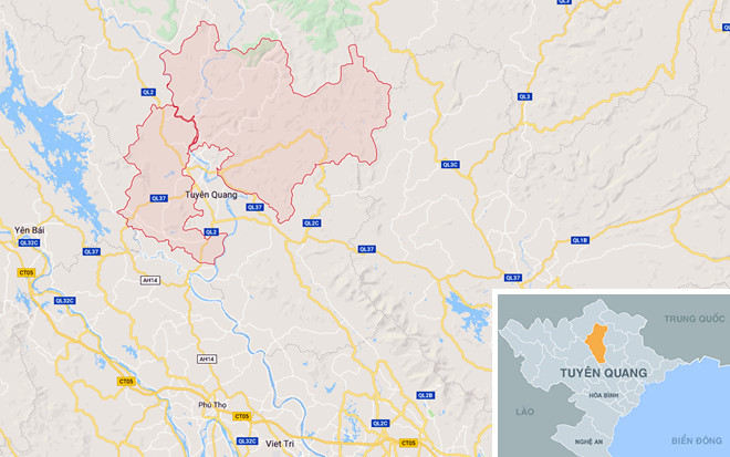 Vùng khoanh đỏ là địa bàn huyện, nơi xảy ra án mạng. Ảnh: Google Maps. Vùng khoanh đỏ là địa bàn huyện, nơi xảy ra án mạng. Ảnh: Google Maps.