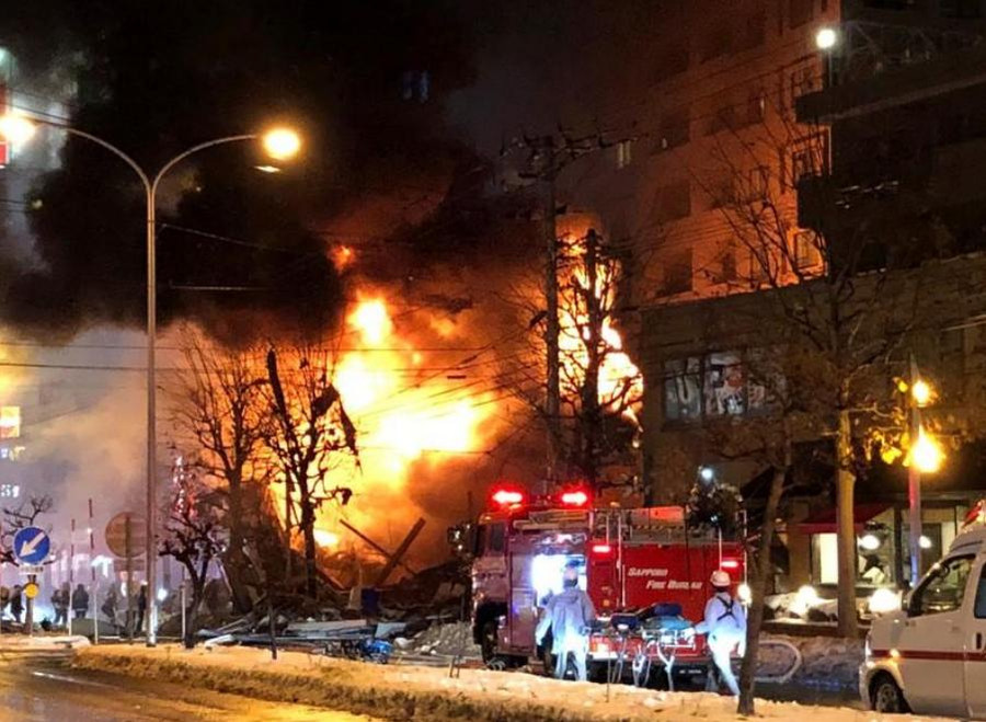  Vụ nổ ở Sapporo, phía Nam Nhật Bản. (Ảnh: Reuters)