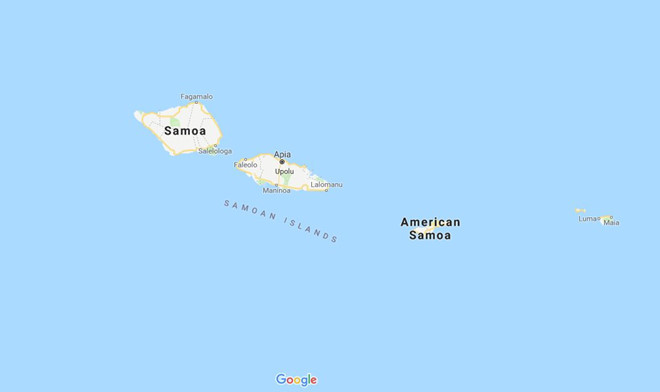  Đảo quốc Samoa thuộc quần đảo Samoa ở phía Nam Thái Bình Dương. Bên cạnh là đảo Samoa thuộc Mỹ. Đồ họa: CNN.