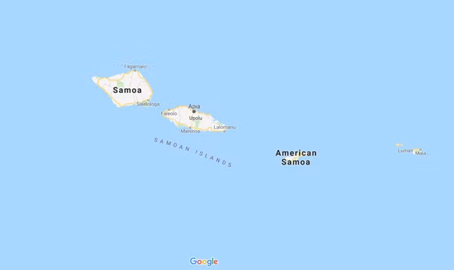  Đảo quốc Samoa thuộc quần đảo Samoa ở phía Nam Thái Bình Dương. Bên cạnh là đảo Samoa thuộc Mỹ. Đồ họa: CNN.