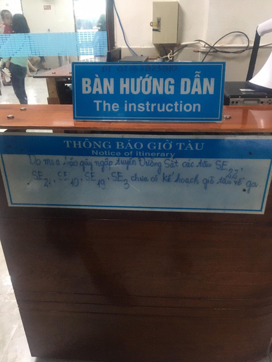 Thông báo của ga Đà Nẵng