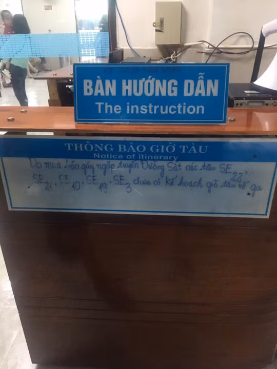 Thông báo của ga Đà Nẵng