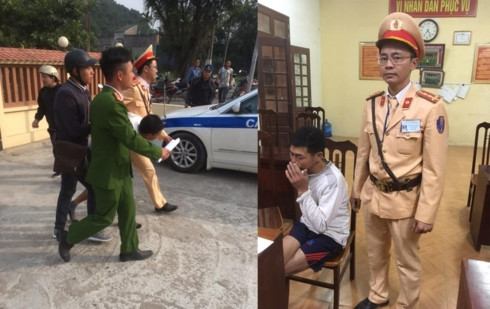 Cảnh sát khống chế, đưa tên cướp về trụ sở cơ quan công an. Cảnh sát khống chế, đưa tên cướp về trụ sở cơ quan công an.