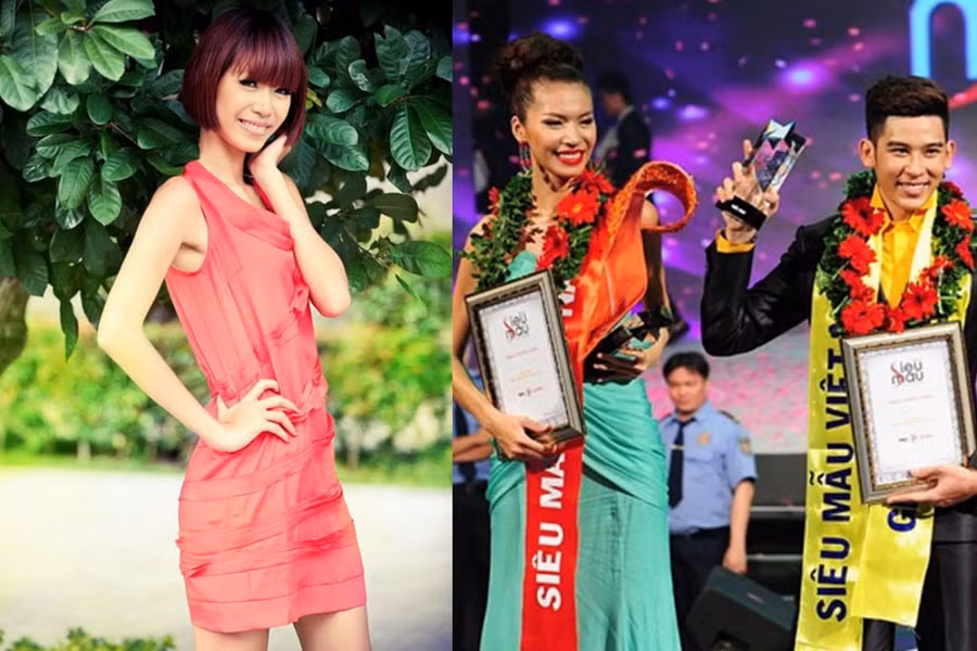 Hình ảnh Minh Tú khi làm mẫu và tham gia cuộc thi 'Siêu mẫu Việt Nam' năm 2013.