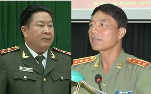 Ông Trần Việt Tân (trái) và ông Bùi Văn Thành (phải), nguyên Thứ trưởng Bộ Công an vừa bị khởi tố.